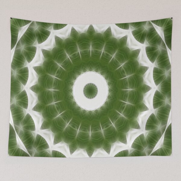 Item preview, Green White Kaleidoscope Art 7 designed and sold by TravelPhotoArt.