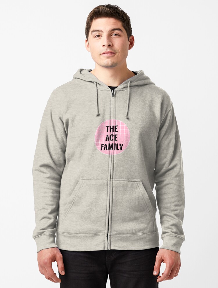 ace family pink hoodie