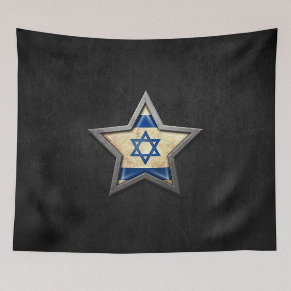Item preview, Israeli Flag Inside of an Aged and Scratched Star designed and sold by JeffBartels.