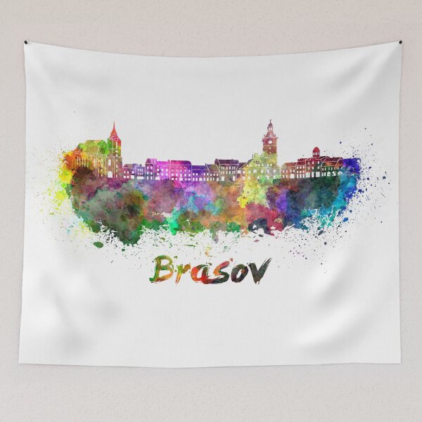Item preview, Brasov skyline in watercolor designed and sold by paulrommer.
