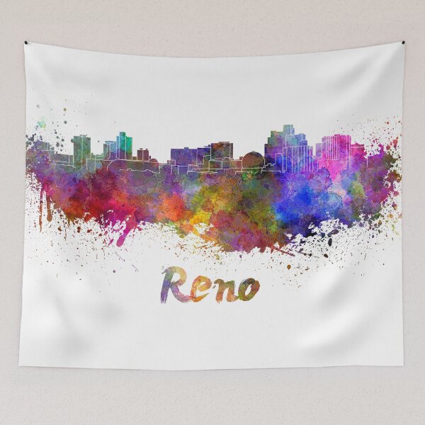 Item preview, Reno skyline in watercolor designed and sold by paulrommer.