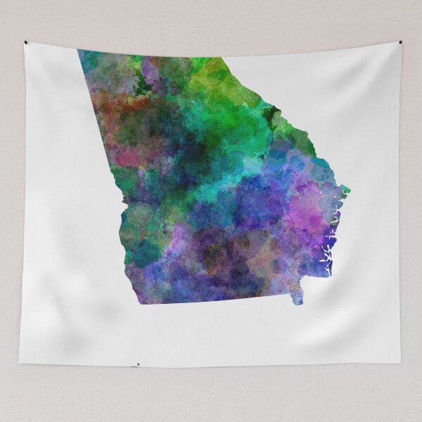 Item preview, Georgia US state in watercolor designed and sold by paulrommer.