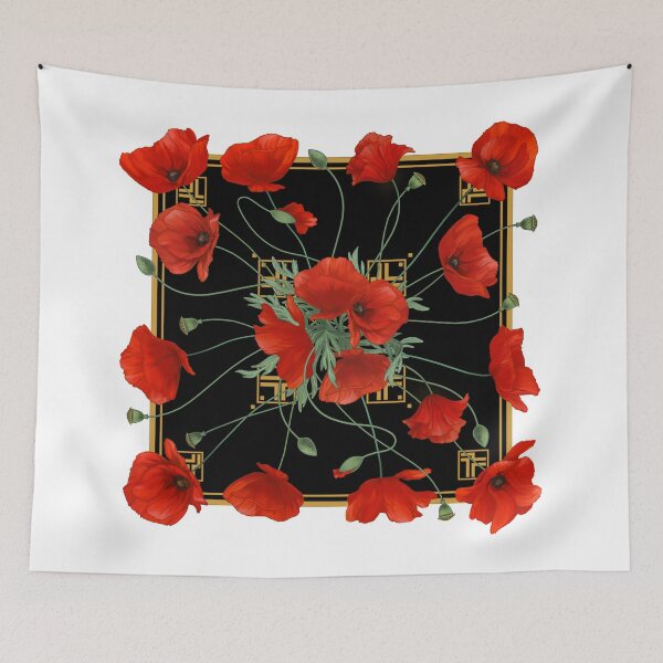 Item preview, Carré - Poppy Stravaganza designed and sold by Iker Paz Studio.