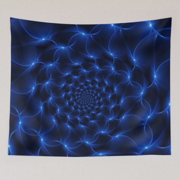 Item preview, Electric Blue Fractal Spiral designed and sold by Kitty Bitty.