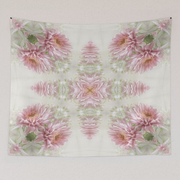 Item preview, Pink Chrysanthemums Kaleidoscope Art 1 designed and sold by TravelPhotoArt.