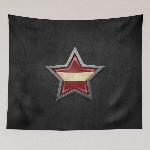 Item preview, Latvian Flag Inside of an Aged and Scratched Star designed and sold by JeffBartels.