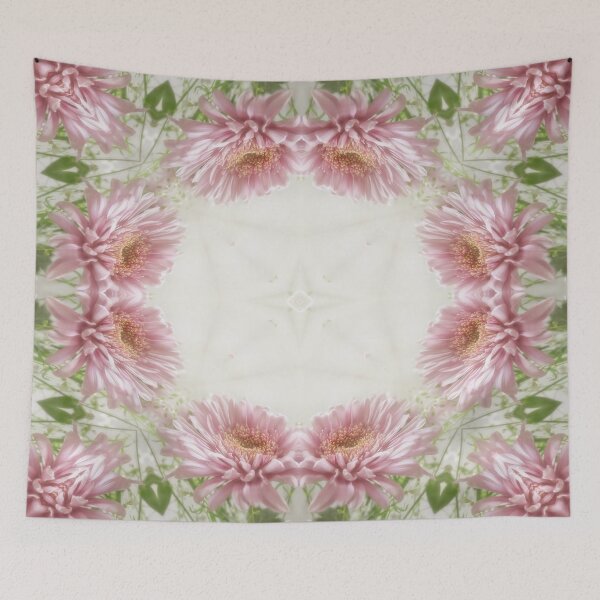 Item preview, Pink Chrysanthemums Kaleidoscope Art 9 designed and sold by TravelPhotoArt.