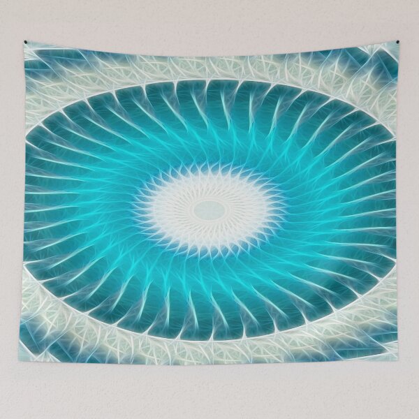 Item preview, Cyan Glow Kaleidoscope 7 designed and sold by TravelPhotoArt.