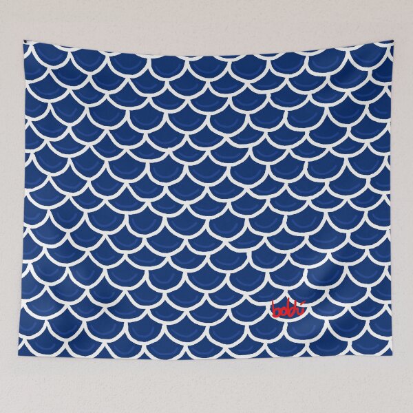 Item preview, Fish scales blue designed and sold by Xavierboldu.