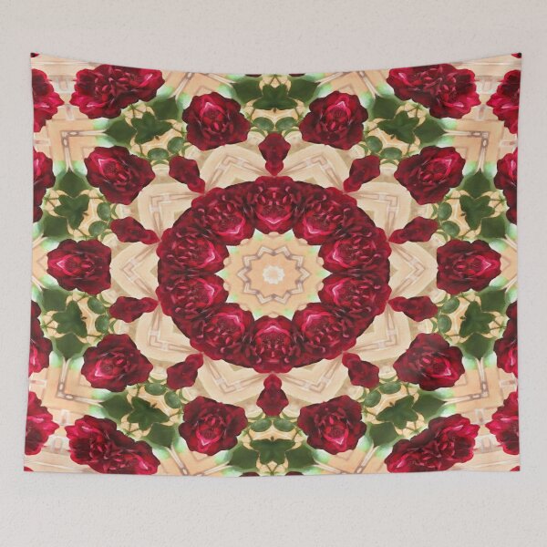 Item preview, Old Red Rose Kaleidoscope 7 designed and sold by TravelPhotoArt.