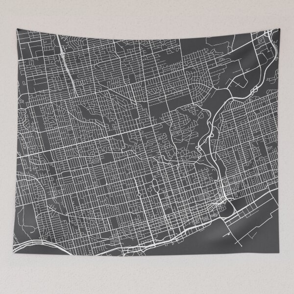Item preview, Toronto Map, Canada - Gray designed and sold by MainStreetMaps.