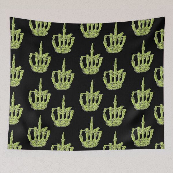 Item preview, Skeletal Middle Finger - Green designed and sold by BonesToAshes.