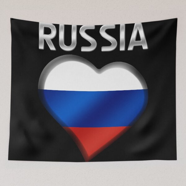 Item preview, Russia - Russian Flag Heart & Text - Metallic designed and sold by Graphix.