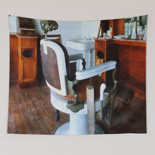 Item preview, Barber Chair And Cash Register designed and sold by Susan Savad.