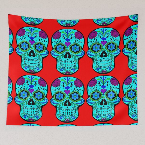 Item preview, Blue Sugar Skull designed and sold by videogamegenius.