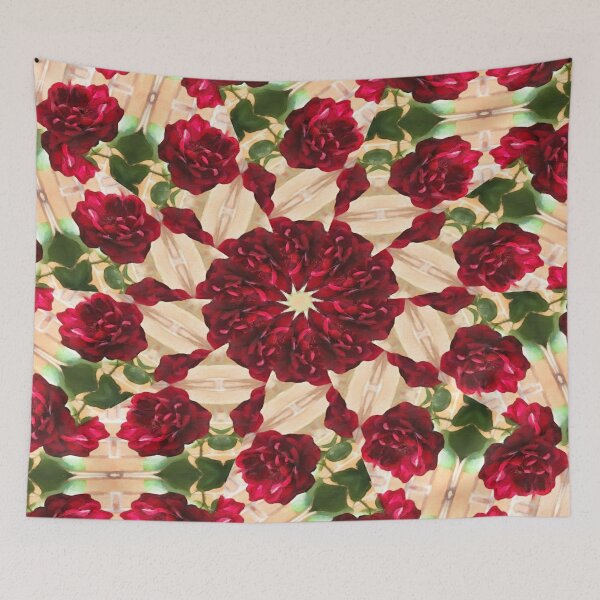 Item preview, Old Red Rose Kaleidoscope 9 designed and sold by TravelPhotoArt.