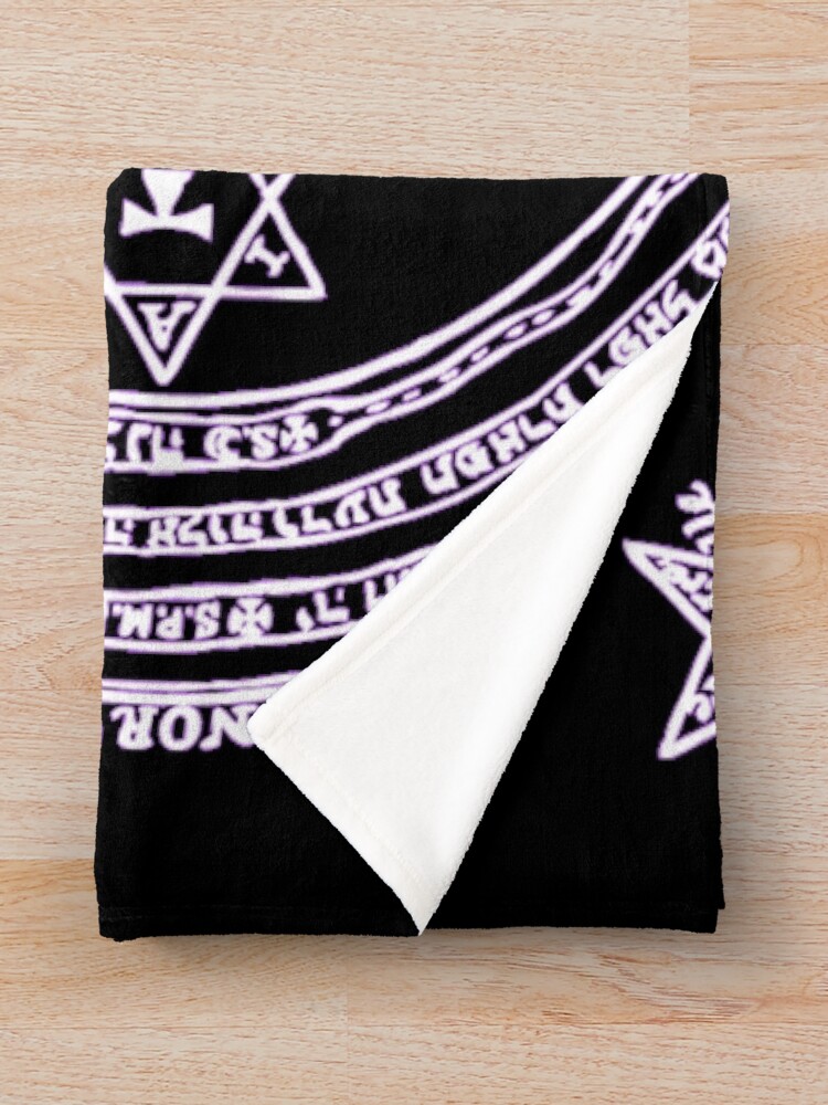 Alternate view of Magical Circle of King Solomon INVERTED Throw Blanket