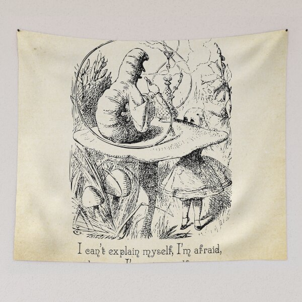 Item preview, Alice in Wonderland Quote -  I Am Not Myself - Caterpillar Quote - 0192 designed and sold by ContrastStudios.
