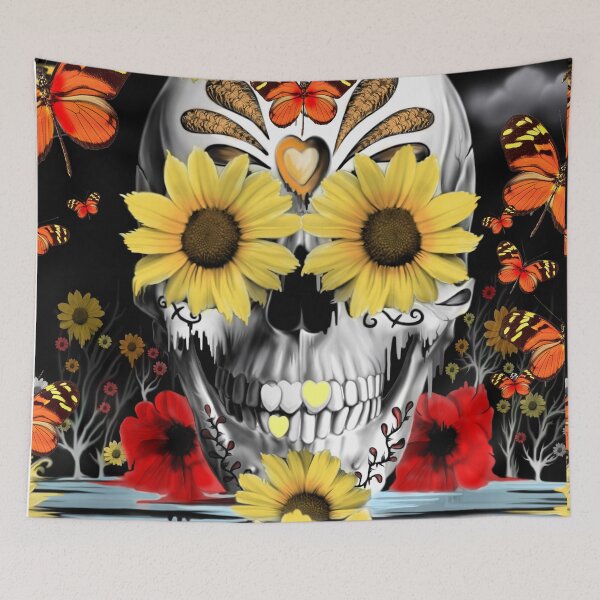 Item preview, Dreaming of Daisies Skull designed and sold by KristyPatterson.