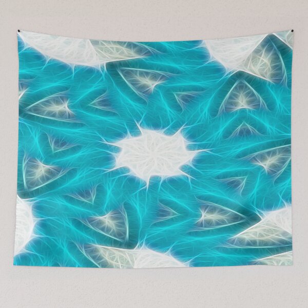 Item preview, Cyan Glow Kaleidoscope 6 designed and sold by TravelPhotoArt.
