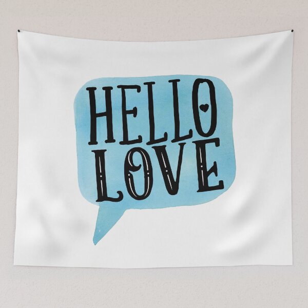 Item preview, Hello love speech bubble designed and sold by sevenroses.