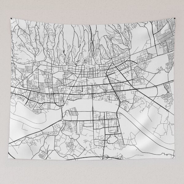Item preview, Zagreb Map, Croatia - Black and white designed and sold by MainStreetMaps.