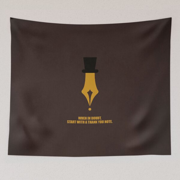 Item preview, When In Doubt Start With A Thank You Note - Corporate Start-up Quotes designed and sold by Labno4.