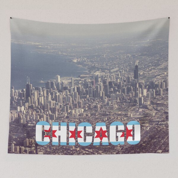 Item preview, Chicago city with chicago flag text color photo designed and sold by gurso27.