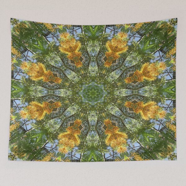 Artikelvorschau, Yellow Tree Flower Kaleidoscope Art 6 entworfen und verkauft von TravelPhotoArt.