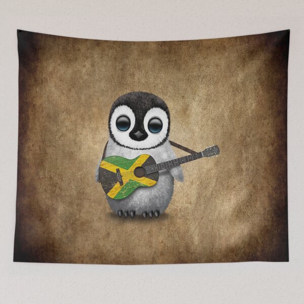 Item preview, Baby Penguin Playing Jamaican Flag Guitar designed and sold by JeffBartels.