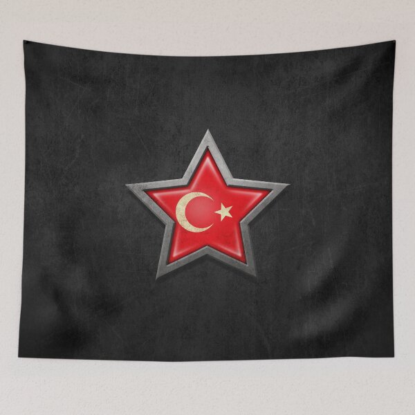 Item preview, Turkish Flag Inside of an Aged and Scratched Star designed and sold by JeffBartels.