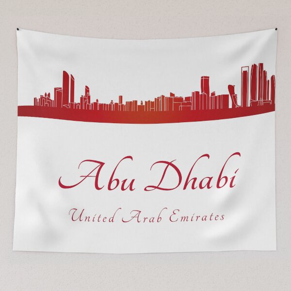Item preview, Abu Dhabi skyline in red designed and sold by paulrommer.