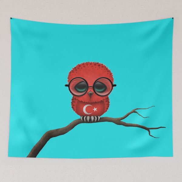 Item preview, Nerdy Turkish Baby Owl on a Branch designed and sold by JeffBartels.