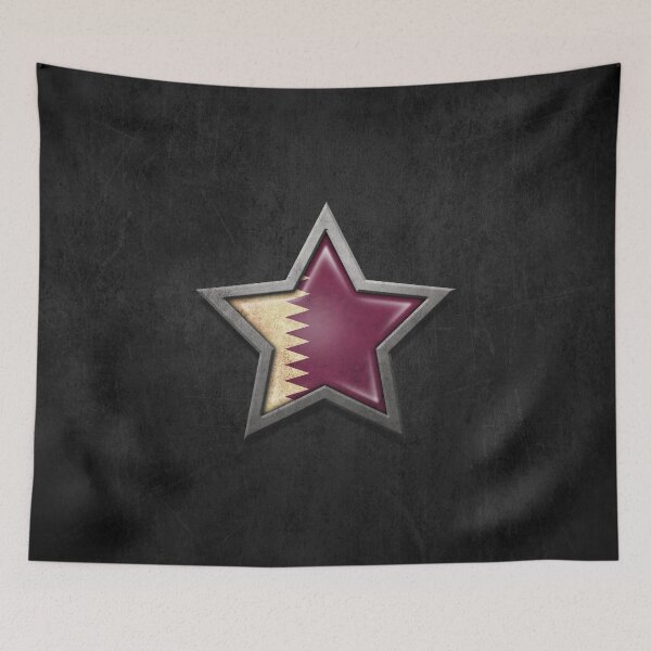 Item preview, Qatari Flag Inside of an Aged and Scratched Star designed and sold by JeffBartels.