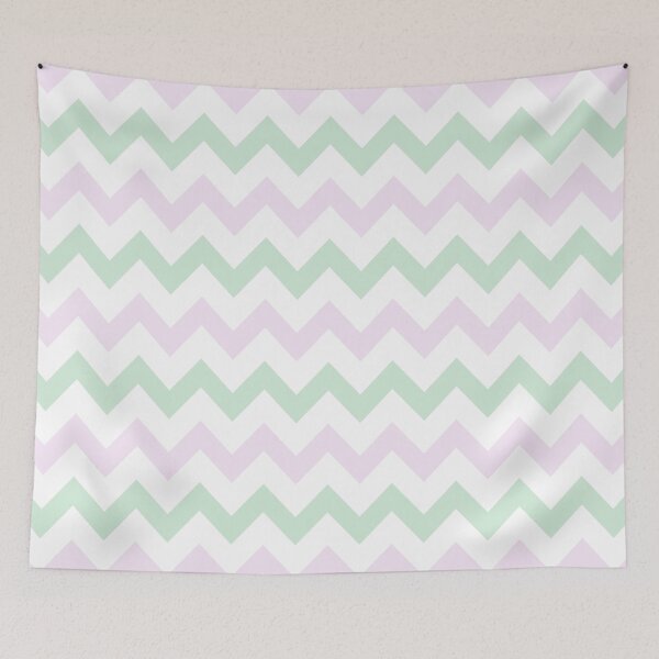Item preview, Mint Green and Pink Chevron designed and sold by CRGArtDesign.