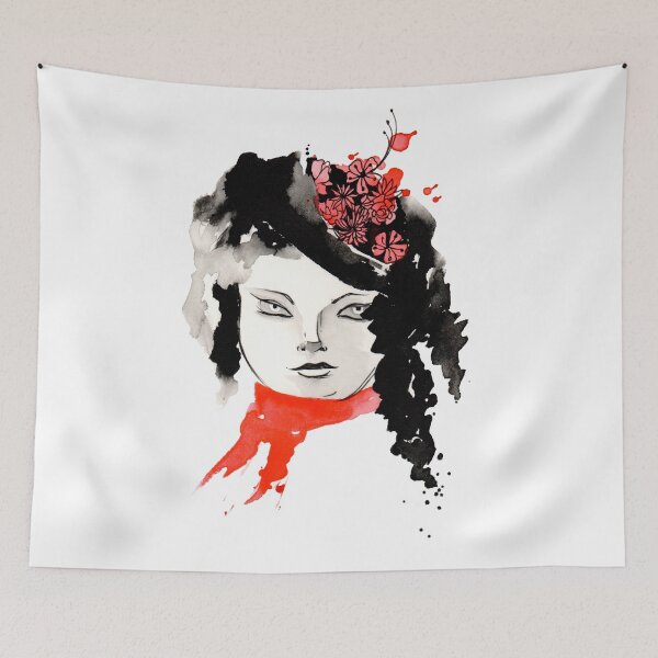 Item preview, Winter Watercolor Girl designed and sold by graphicward.
