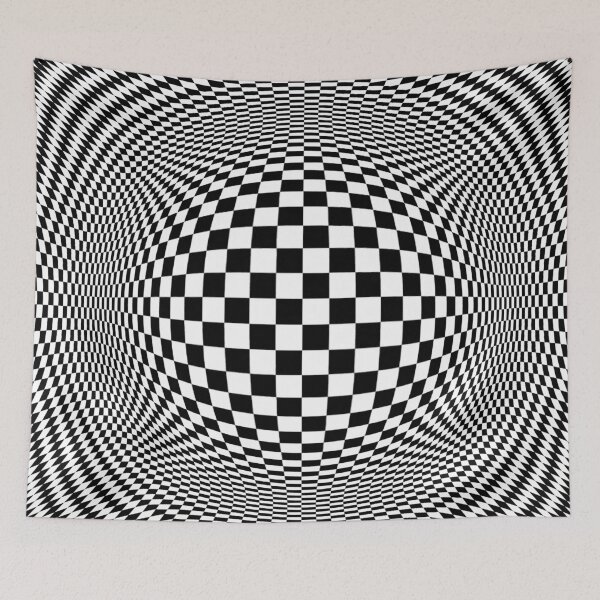 Item preview, Optical Illusion Checkers  designed and sold by Kitty Bitty.