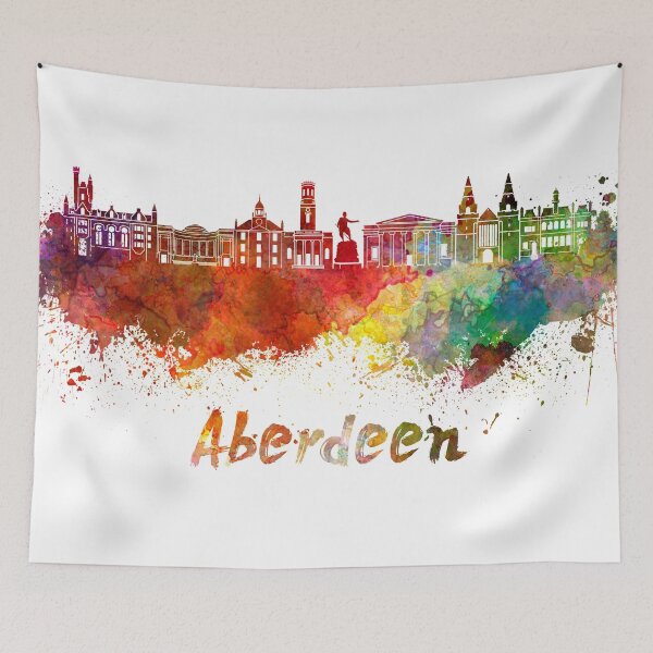 Item preview, Aberdeen skyline in watercolor designed and sold by paulrommer.