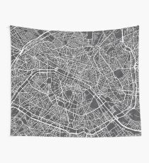 Paris Karte, Frankreich - Grau Wandbehang