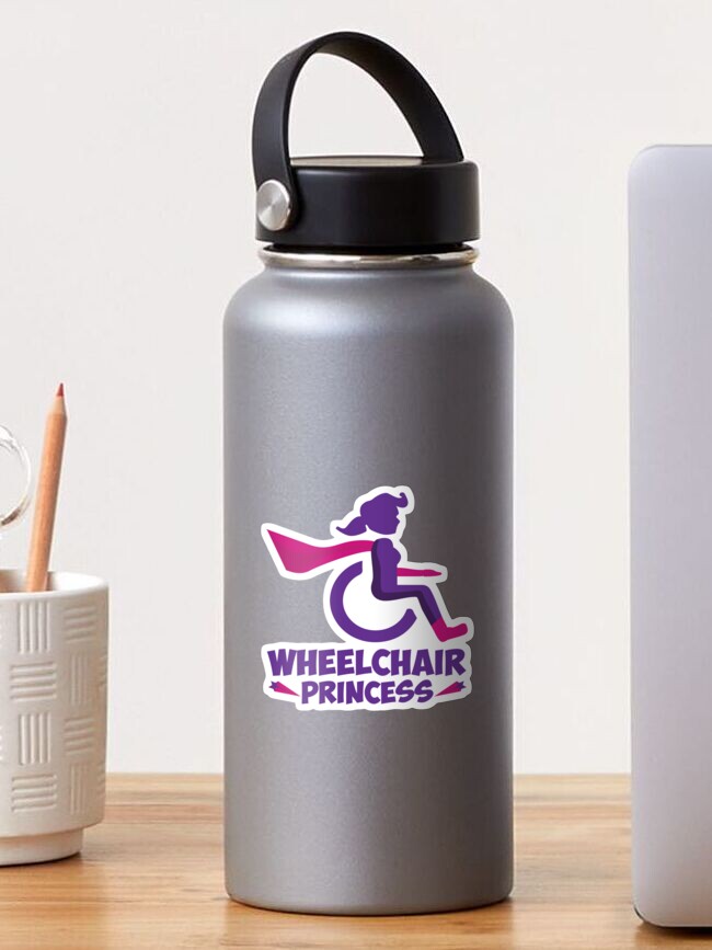 Stickers Autocollant handicapé place fauteuil roulant enfant humour  princesse