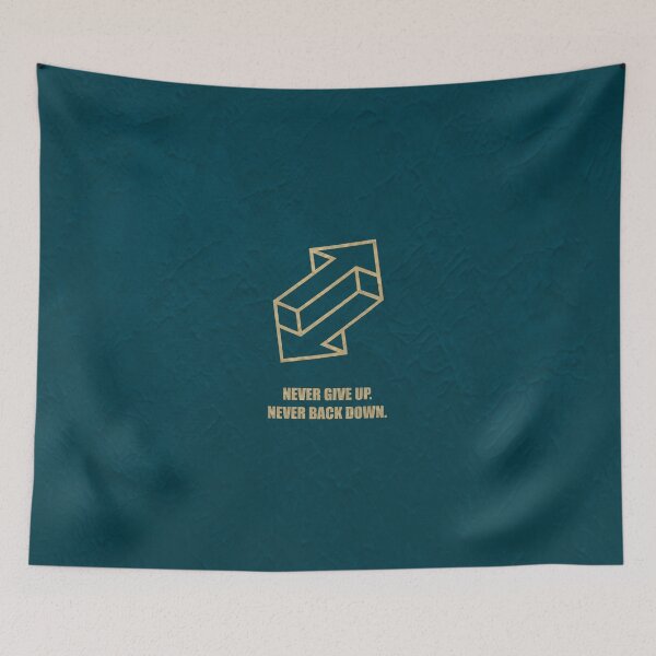Item preview, Never Give Up Never Back Down - Business Quotes designed and sold by Labno4.