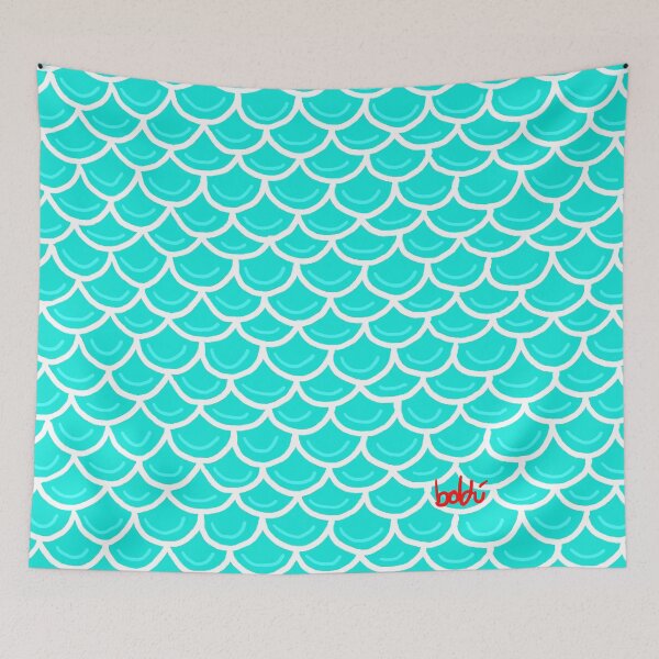 Item preview, Fish scales turquoise designed and sold by Xavierboldu.