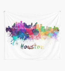 Houston skyline in watercolor Tapestry