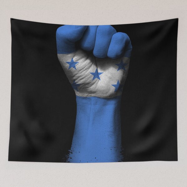 Item preview, Flag of Honduras on a Raised Clenched Fist  designed and sold by JeffBartels.