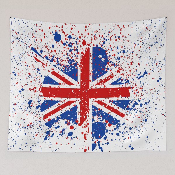 Artikelvorschau, UK Union Jack Splash Farben Flagge entworfen und verkauft von CroDesign.