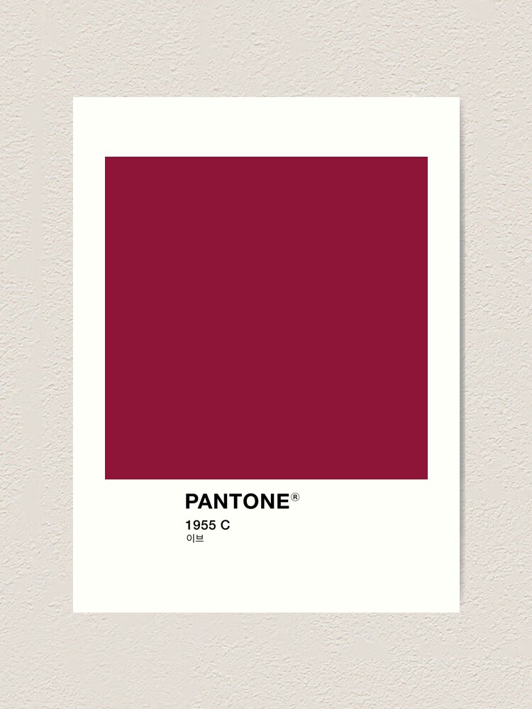 Loona Yves Pantone Color Art Print By Reversalapparel Redbubble