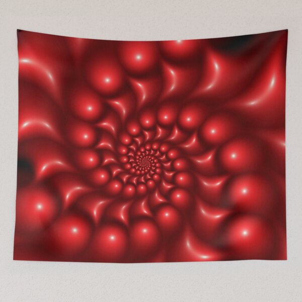 Item preview, Red Fractal Spiral designed and sold by Kitty Bitty.
