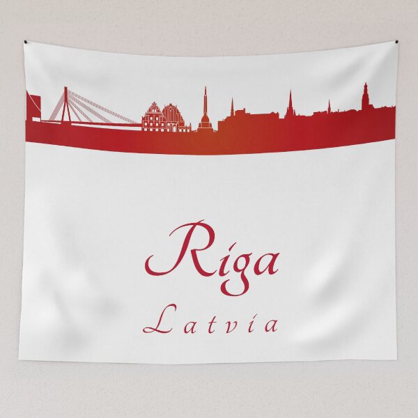 Item preview, Riga skyline in red designed and sold by paulrommer.