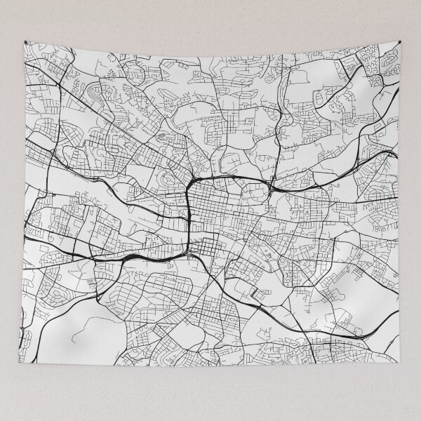 Item preview, Glasgow Map, Scotland - Black and White designed and sold by MainStreetMaps.
