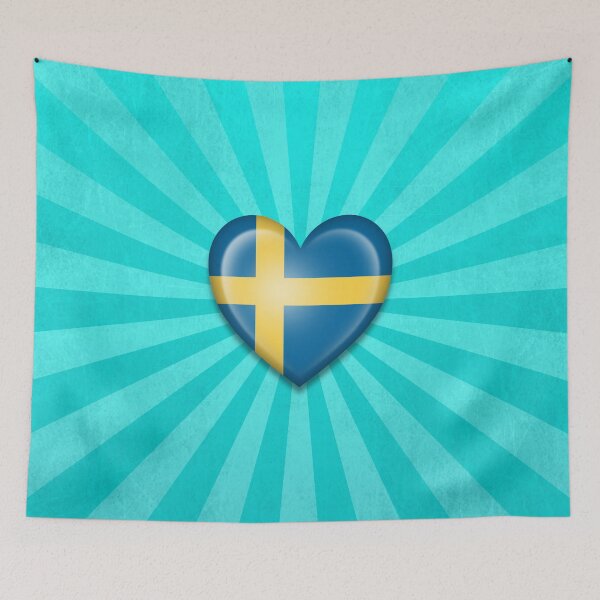 Item preview, Swedish Heart Flag designed and sold by JeffBartels.